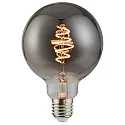 LED Filament light bulb DECO SPIRAL Globe, E27, 5W, 1800K, 140lm, glass smoky, dimmable