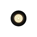 Nordlux downlight STARKE round IP20, glossy, black dimmable
