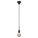 Pendant luminaire PACO, 1 flame, E27, black