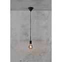 Pendant luminaire PACO, 1 flame, E27, black