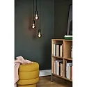 Pendant luminaire PACO, 3 flames, E27, black