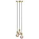 Nordlux Pendant luminaire PACO, 3 flames, E27, brass