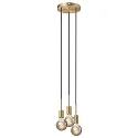Nordlux Pendant luminaire PACO, 3 flames, E27, brass