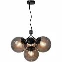 Pendant luminaire IVONA, 4 flames, E27, black
