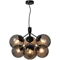 Pendant luminaire IVONA, 6 flames, E27, black