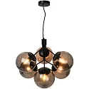 Pendant luminaire IVONA, 6 flames, E27, black