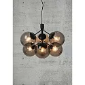 Pendant luminaire IVONA, 6 flames, E27, black