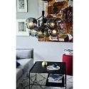 Pendant luminaire IVONA, 6 flames, E27, black