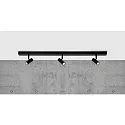LED Ceiling luminaire OMARI Spot track, 3 flames, 3,2W, 2700K, black