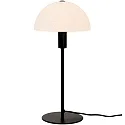 Table lamp ELLEN, E14, shade opal, black