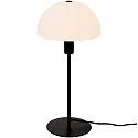 Table lamp ELLEN, E14, shade opal, black