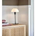 Table lamp ELLEN, E14, shade opal, black
