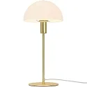 Table lamp ELLEN, E14, shade opal, brass