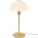 Nordlux Tischleuchte ELLEN 20, IP20, E14 (exkl.), mit Schnurschalter, Metall, Messing / Opalglas / Textilkabel weiß