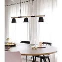 Nordlux Pendant luminaire THEO, 3 flames, GU10, black