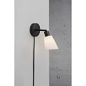 Wall luminaire MOLLI, E14, black/opal