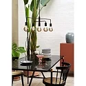Pendant luminaire GLOOM, 5 flames, E27, black