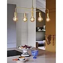 Nordlux Pendant luminaire GLOOM, 5 flames, E27, brass