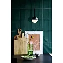 Pendant luminaire CONTINA, G9, opal, black