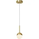 Pendelleuchte CONTINA, G9, opal, Messing