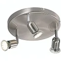 Nordlux LED Deckenleuchte AVENUE LED Rondell, 3-flammig, GU10, IP20, Stahl gebürstet