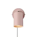 Nordlux wall luminaire EXPLORE with switch, adjustable, with lamp socket GU10 IP20, dusty pink 