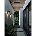 outdoor wall luminaire ALUDRA E27 IP54, seaside black dimmable