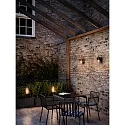 Nordlux outdoor wall luminaire ALUDRA E27 IP54, seaside metallic brown dimmable