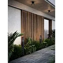 Nordlux bollard lamp ALUDRA 95 E27 IP44, seaside black dimmable