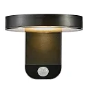 Nordlux LED Solar-Wandleuchte RICA ROUND, mit PIR-Sensor, IP44, 5W 3000K, schwarz