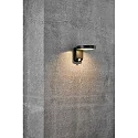 Nordlux LED Solar-Wandleuchte RICA ROUND, mit PIR-Sensor, IP44, 5W 3000K, schwarz