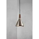 Pendant luminaire NORI 18, E27, brushed steel