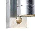 Nordlux outdoor wall luminaire TIN MAXI SENSOR with sensor GU10 IP54, galvanised dimmable