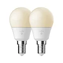 LED Leuchtmittel SMART E14, G45, 2er Set, 4,5W, 2200-6500K, 470lm, dimmbar, weiß