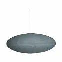 Leuchtenschirm für  Pendelleuchte VILLO, Ø60 x H25cm, Reispapier, blau 