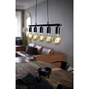 Nordlux Spotschiene PACO, 5-flammig, E27, IP20, schwarz