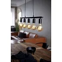 Nordlux Spotschiene PACO, 5-flammig, E27, IP20, schwarz