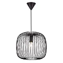 pendant luminaire BERONI 40 E27 IP20, black 
