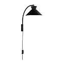 Wandleuchte DIAL, E27, IP20, schwarz