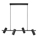 pendant luminaire ALANIS 4 flames GU10 IP20, black 