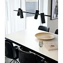 pendant luminaire ALANIS 4 flames GU10 IP20, black 