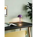 Nordlux Tischleuchte ELLEN MINI, IP20, Ø 16cm / Höhe 25cm, E14 (exkl.), Metall, transparentes Kabel mit Schalter, lila