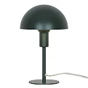 Tischleuchte ELLEN MINI, IP20, Ø 16cm / Höhe 25cm, E14 (exkl.), Metall, transparentes Kabel mit Schalter, dunkelgrün