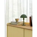 Nordlux Tischleuchte ELLEN MINI, IP20, Ø 16cm / Höhe 25cm, E14 (exkl.), Metall, transparentes Kabel mit Schalter, grün