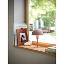 Nordlux Tischleuchte ELLEN MINI, IP20, Ø 16cm / Höhe 25cm, E14 (exkl.), Metall, transparentes Kabel mit Schalter, staubrosa