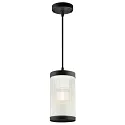 Nordlux Outdoor Design-Pendelleuchte COUPAR , IP33, E27, Aluminium / gerippter PVC-Diffusor, schwarz