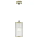 Nordlux Outdoor Design-Pendelleuchte COUPAR , IP33, E27, Aluminium / gerippter PVC-Diffusor, sand