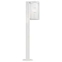 Outdoor Design-Stehleuchte COUPAR, IP54, 80cm, E27, ohne Erdstück, Aluminium / gerippter PVC-Diffusor, weiß