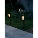 Nordlux Outdoor Design-Stehleuchte COUPAR, IP54, 80cm, E27, ohne Erdstück, Aluminium / gerippter PVC-Diffusor, schwarz
