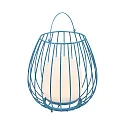 Outdoor LED-Akku-Leuchte JIM TO-GO , IP54, Gitter-Schirm, 3W 2700K 300lm, 3-stufige MoodmakerTM Dimmung, USB, blau / opal